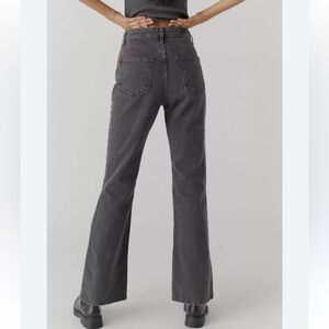 BDG Urban Outfitters Super High Rise Flare Jean Black Button Fly